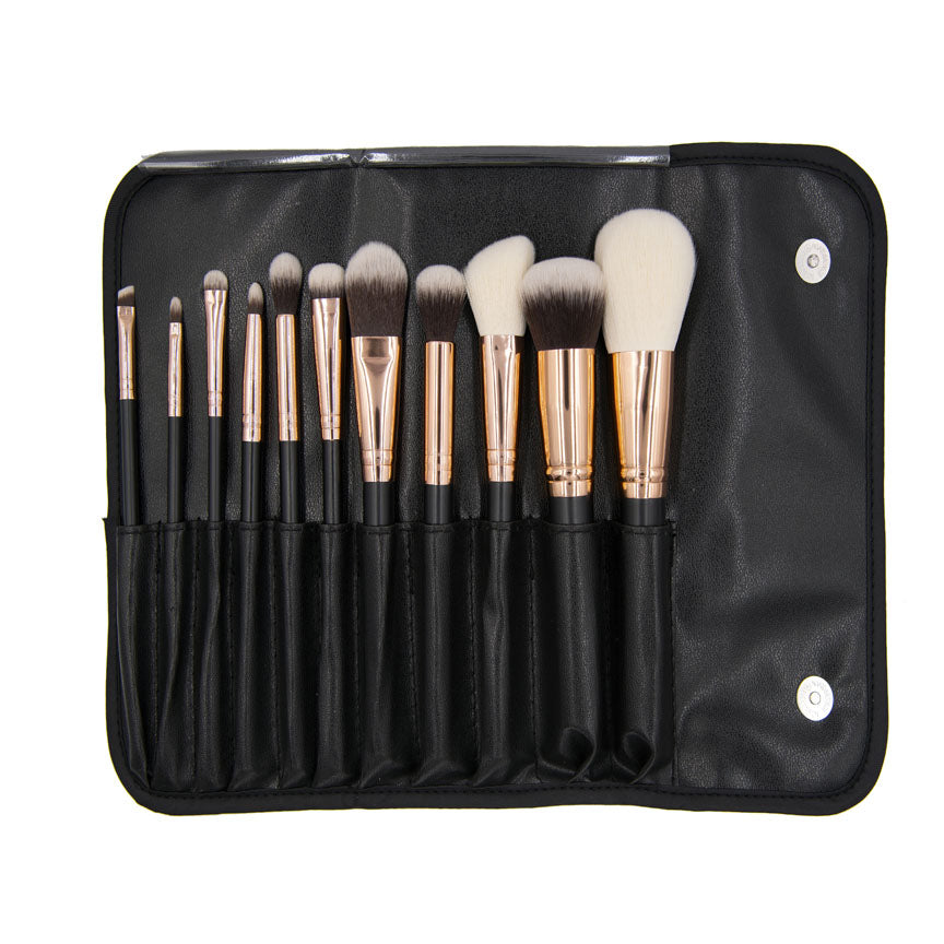 Pro Brush 11 Piece Set Vegan Synthetic Makeup Brushes TK's Cosmetics